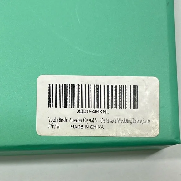 Red Floral Statement Necklace Bib Drop Earrings Jewelry Holiday Set Gold Rose gf - Picture 16 of 16